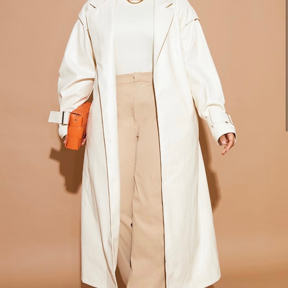 Midi Cream Trench Coat